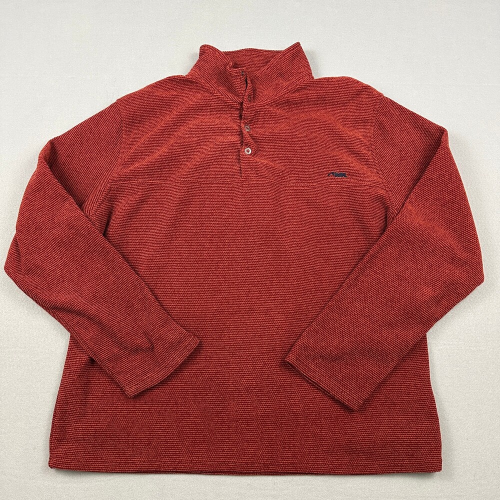 Mountain Khakis Jacket Men XL Red Flannel Snap Button Collar Pullover Outdoor